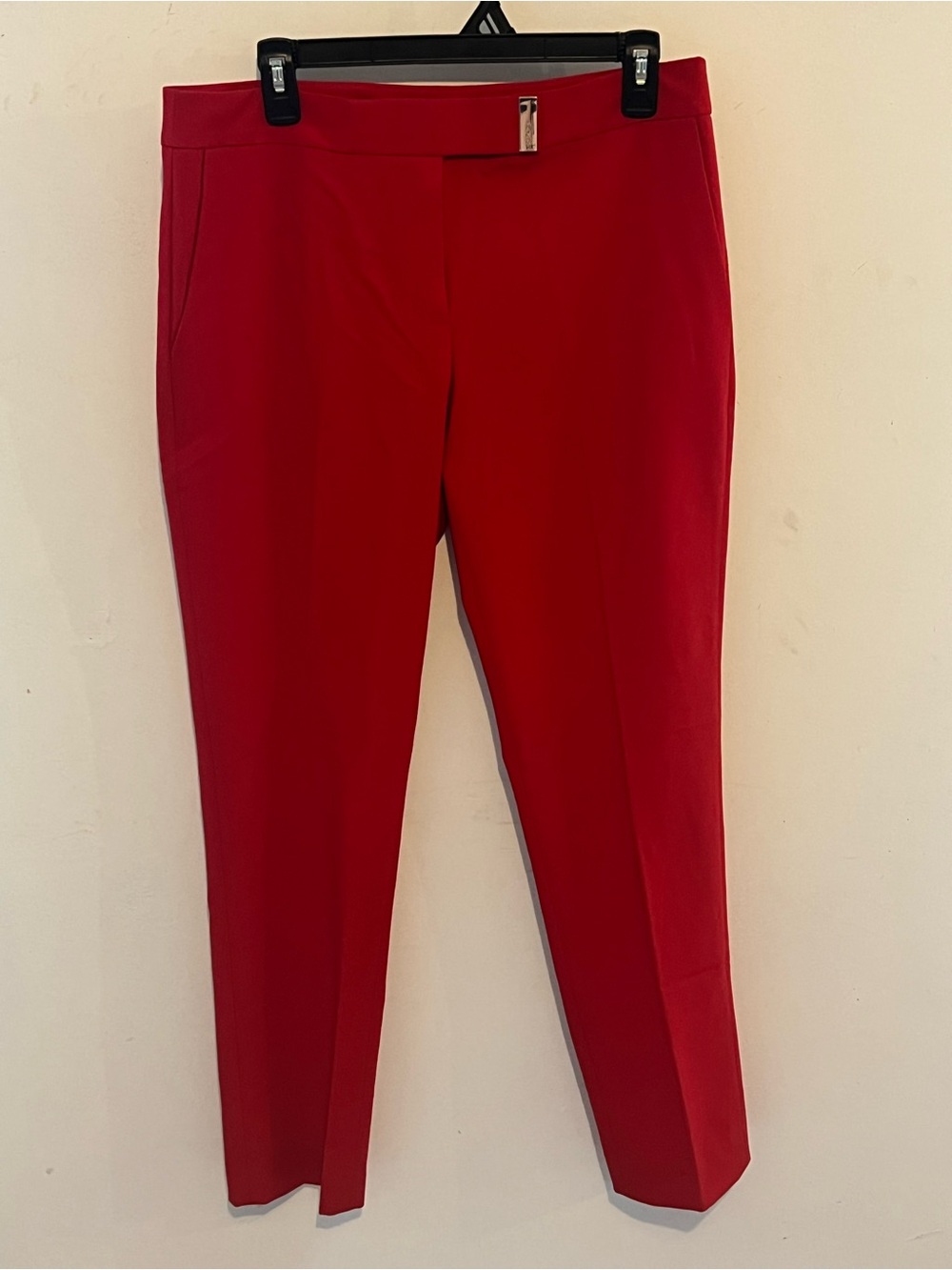 DKNY Women’s Red Ankle Dress Pants Size 8 Slim Career Office Stretch